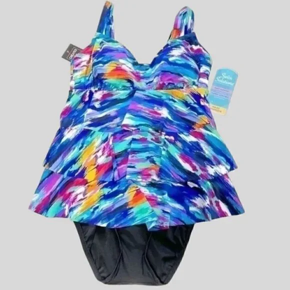 Swim Solutions Swimsuit Size 8 - Picture 2 of 7